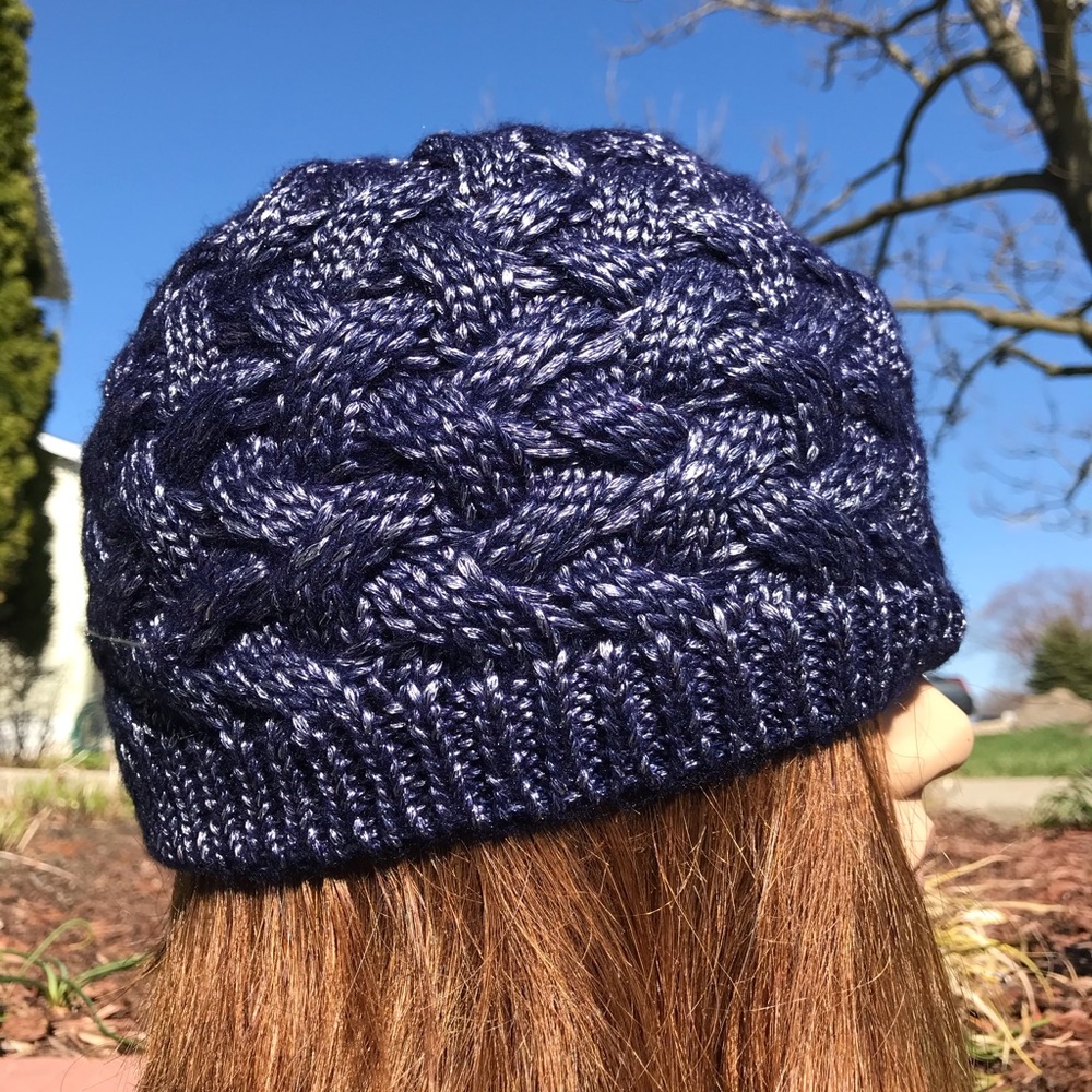 Blue Fall knit hat - Picture 2 of 2